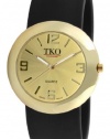 TKO ORLOGI Women's TK614-GBK Gold Slap Metal Black Watch