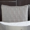 Hotel Collection Woven Pleats 400T Deco Quilted Euro Sham Platinum (Gray)