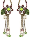 Betsey Johnson Vintage Bugs Flower Multi-Chain Drop Earrings