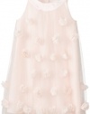 Us Angels Girls 2-6X Ringer with Rosettes, Blush Pink, 6X