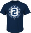 Derek Jeter New York Yankees Majestic Final Season Farewell Logo T-shirt - Navy