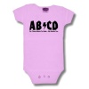 ABCD Baby One Piece Baby Body Suit in Pink