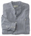 Orvis Men's Cool Linen/Cotton Banded-collar Shirt / Banded-collar Shirt