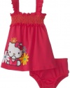 Hello Kitty Baby Baby-Girls Infant 2 Piece Dress Set withTop Stitch Smocking, Fuchsia Purple, 24 Months