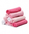 SpaSilk Washcloths, Pink, 0-36 Months, 10-Count