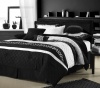 Chic Home Cheetah 12-Piece Bed in a Bag, Queen, Black and White