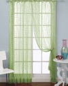 Beacon Looms Groovy 50-inch-by-84-inch Single Tab-Top Panel Sheer with Sequins, Lime