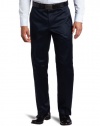 Perry Ellis Men's Premium Tailored Modern Fit Flat Front Solid Pant