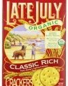 Late July Organic Classic Rich Crackers, 6-Ounce Boxes (Pack of 12)