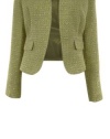 Calvin Klein Women's Metallic Flecked Cotton Blend Tweed Blazer Jacket