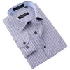 Poljes Men's Classic Fine Grid Long Sleeve Dress Shirt G607-G613