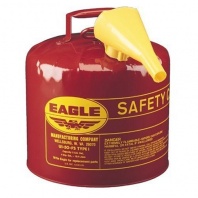 Eagle UI-50-FS Red Galvanized Steel Type I Gasoline Safety Can with Funnel, 5 gallon Capacity, 13.5 Height, 12.5 Diameter