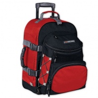 High Sierra Wheeled Carry-On Backpack with Removable Day Pack (Fire Red, Black)