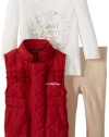 Calvin Klein Baby-Girls Infant 3 Piece Vest With Tee And Cream Pant