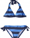 Splendid Girls 7-16 Marcel Stripe Halter Bikini