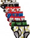 Handcraft Boys 2-7 5-Pack Justice League Logo Brief, Assorted, 8