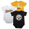 Pittsburgh Steelers Baby / Infant 3 piece Creeper set 12 Months