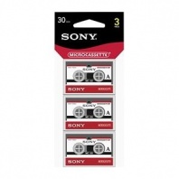 Sony MC30R Microcassette 30 Minute Recording - 1 Pack of 3