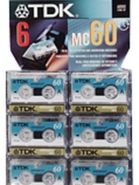 TDK MC60-6PK Microcassette Recording Tape