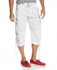 Need an addition to lengthen your look? These longer-than-normal cargo shorts from X-Ray for cool casual upgrade.