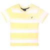 Nautica Toddler Boys Cotton Short Sleeve Stripe Tee 3T Light Yellow