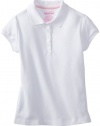 Nautica Girls 2-6x Uniform Short Sleeve Interlock Polo
