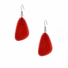 Style&co. Earrings, Hematite-Tone Red Resin Shell Drop Earrings
