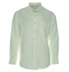 Tasso Elba Linen Woven Shirt Solid Mens Button-Front