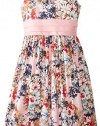 Jayne Copeland Girls 7-16 Floral Print Dress, Pink Multi, 7