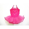 Hot Pink Rhinestone Heart Tutu Ballet Dress Girl L