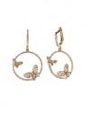 Effy Jewlery 14K Rose Gold Diamond Butterfly Earrings, .87 TCW