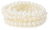 Honora Set of 5 White Freshwater Cultured Pearl Stretch Bracelets, 7.5