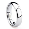 Tungsten Carbide Men's Plain Dome Polished Wedding Band Ring Size 4-16