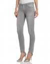 7 For All Mankind Women's The Slim Cigarette Jean in Light Grey Distroy