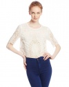 Dolce Vita Women's Deanna Embroidered Lace Top