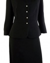 Tahari by ASL Women's Pearl-Detailed Skirt-Blazer Suit