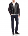 Calvin Klein Jeans Men's Mixed-Fabric Hooded Jacket