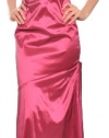 David Meister Women's One Shoulder Ruched Metallic Satin Eve Gown Dress