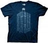 Doctor Who Logo of Words Men's T-Shirt, Navy, X-Large