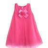Urparcel Girls Tulle Princess Dress Sleeveless Top Floral Bowknot T-shirts 2-7y