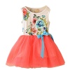 Urparcel Baby Girls Floral Princess Tulle Tutu Dress Bowknot Vest Skirts 2-6y