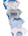 PUMA Baby Boys Newborn 5-Pack PUMA Limestone Creeper Set, 051-Limestone, 3-6 Months