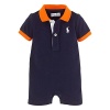 Polo Ralph Lauren Infant Boy's One Piece French Navy Rugby Cotton Shortall Outfit