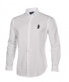 Polo Ralph Lauren Classic Fit Oxford Polo Bear Sport Shirt-White-XL