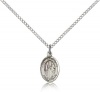 JewelsObsession's Sterling Silver St. Genevieve Pendant - 18 Chain