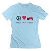 MIKE-TFW Trendy Girls Shirt-Peace Love Tractors