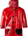 Kidorable Little Girls' Ladybug Raincoat, Red, 2T