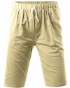 AHKIRA Men's Men's Linen Drawstring Short Pants