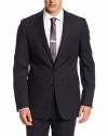 Calvin Klein Men's Mabry Extra Slim Fit Suit Stripe, Navy, 44 Regular