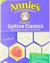 Annie's Homegrown Organic Bunny Classic Crackers Saltines, 6.5 Ounce Boxes (Pack of 6)